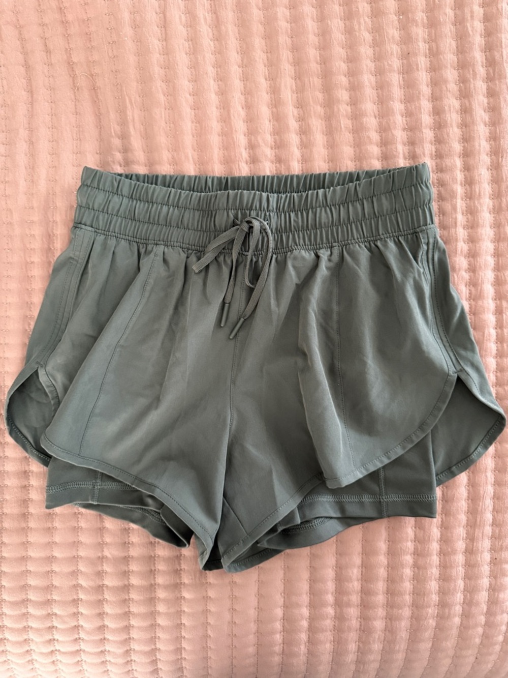Green 2-in-1 Athletic Shorts